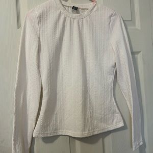 Small cream white long sleeve shirt SHEIN
